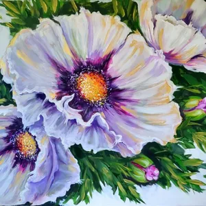 Student poppies canvas terry