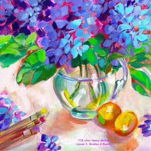 Student hydrangeas canvas theresa